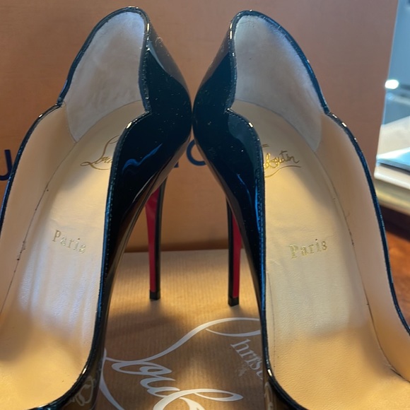 Christian Louboutin So Kate 120 Black Patent Leather Stiletto Heel Pumps 37.5 - Picture 7 of 9